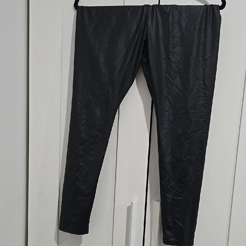 Black Faux Leather Leggings